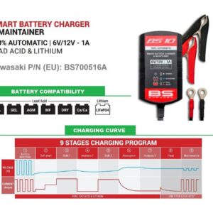 Smart battery charger/maintainer 6V/12V  1A  (Lead-Acid + Lithium)-image